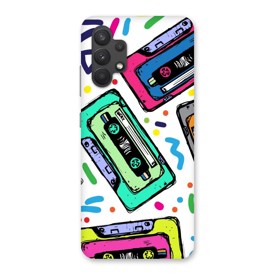 Cassette Pattern Back Case for Galaxy A32