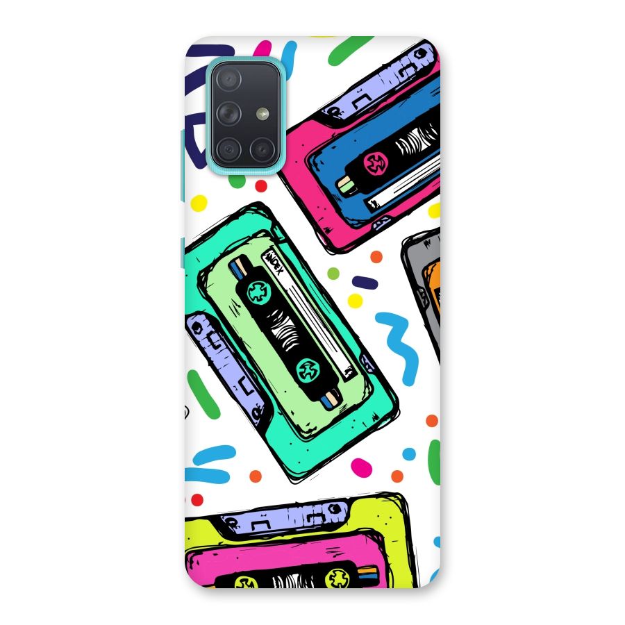 Cassette Pattern Back Case for Galaxy A71