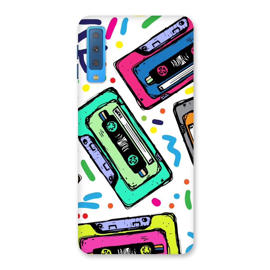 Cassette Pattern Back Case for Galaxy A7 (2018)