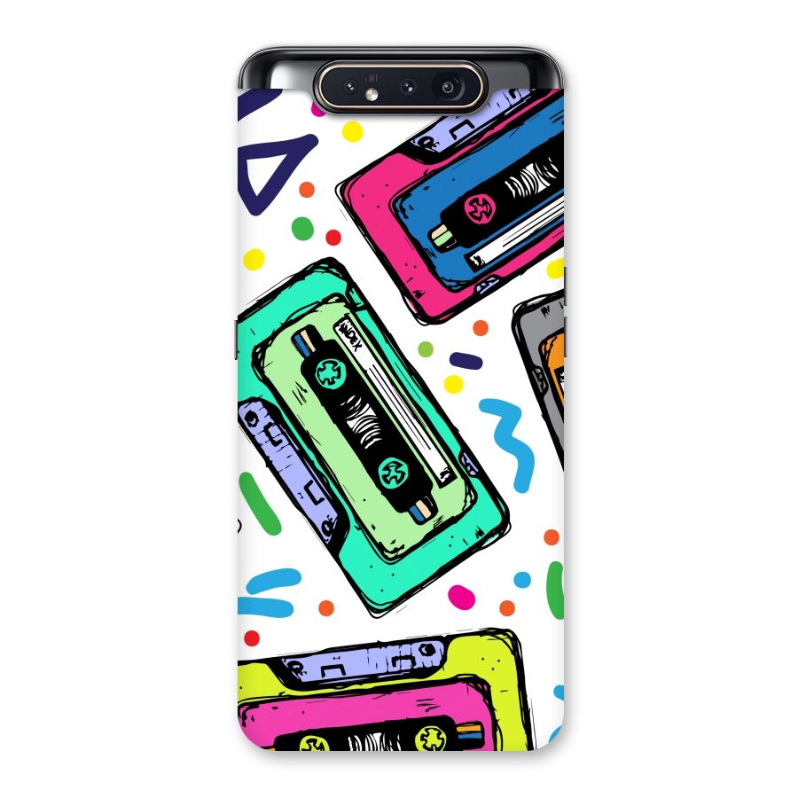 Cassette Pattern Back Case for Galaxy A80