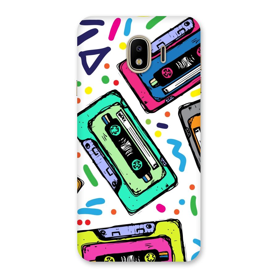 Cassette Pattern Back Case for Galaxy J4