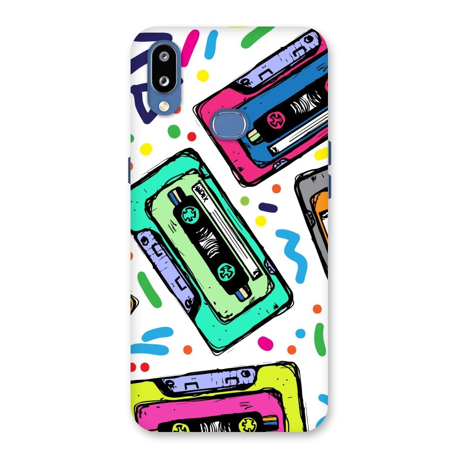 Cassette Pattern Back Case for Galaxy M01s