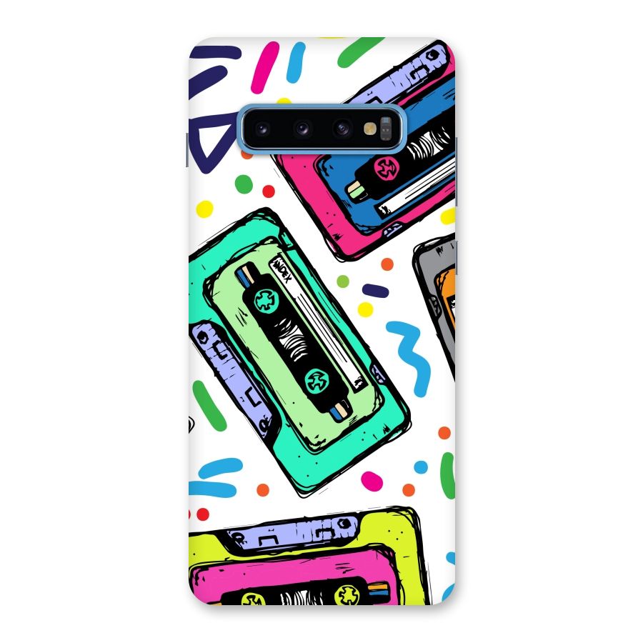 Cassette Pattern Back Case for Galaxy S10 Plus