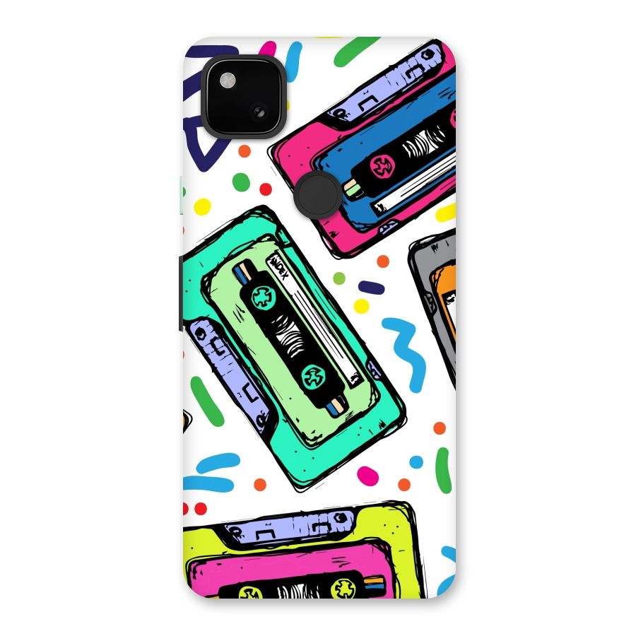 Cassette Pattern Back Case for Google Pixel 4a