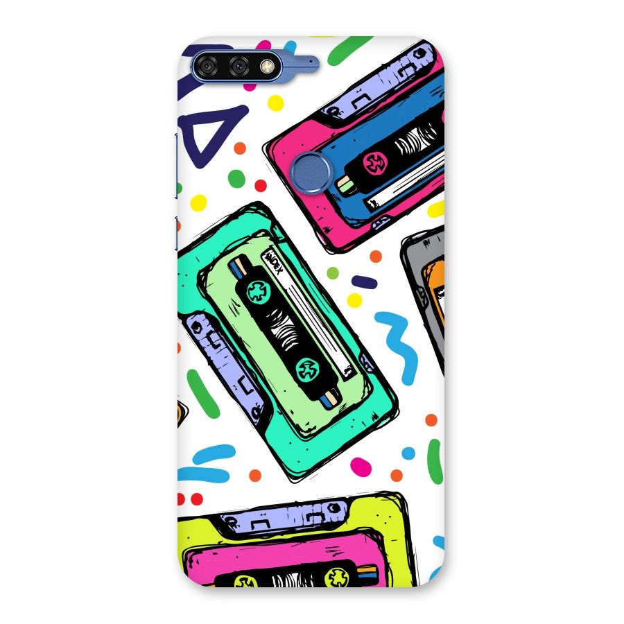 Cassette Pattern Back Case for Honor 7C