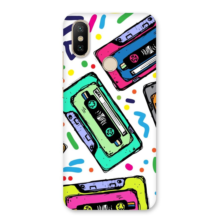 Cassette Pattern Back Case for Mi A2