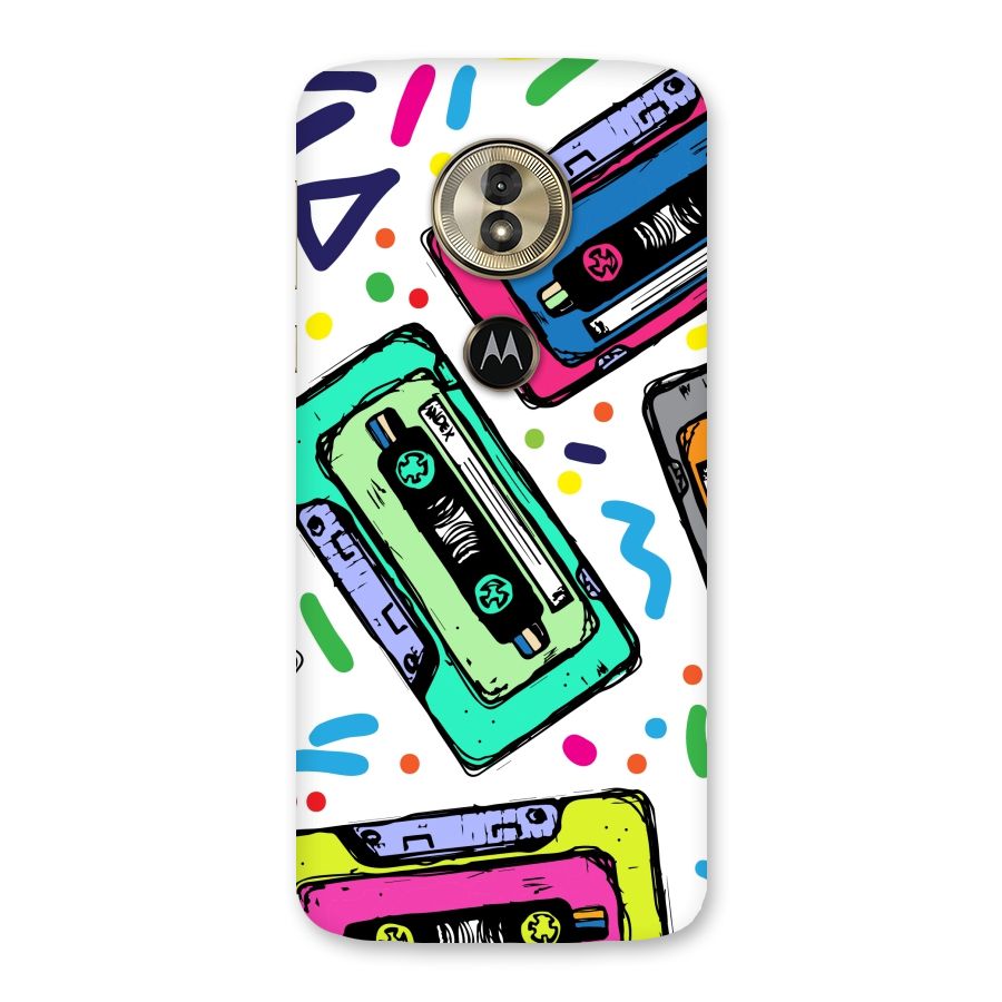 Cassette Pattern Back Case for Moto G6 Play
