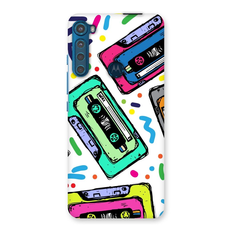 Cassette Pattern Back Case for Motorola One Fusion Plus