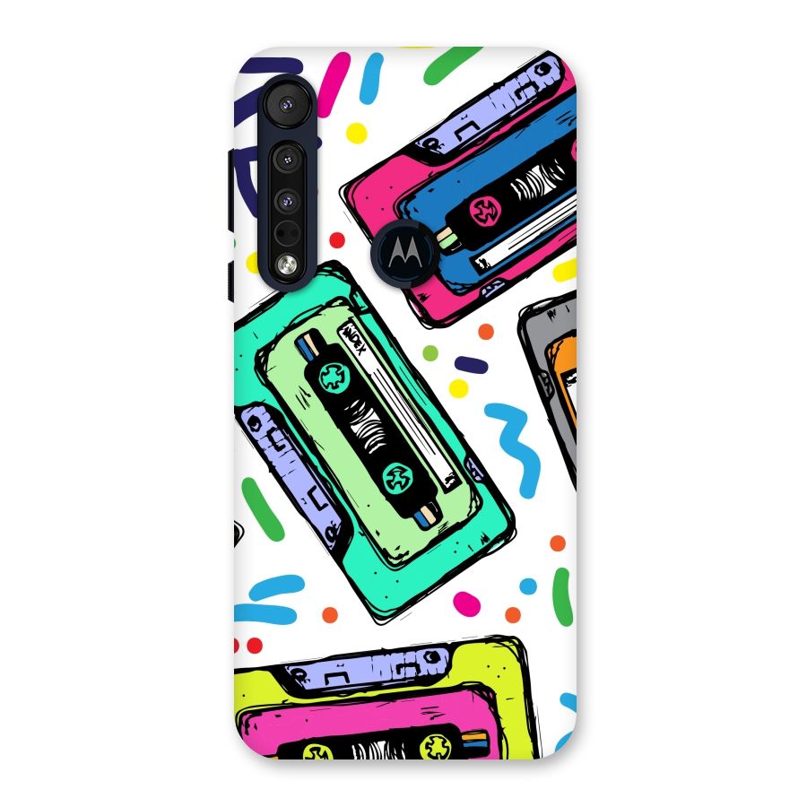 Cassette Pattern Back Case for Motorola One Macro