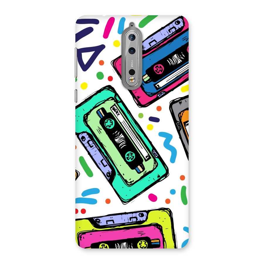 Cassette Pattern Back Case for Nokia 8