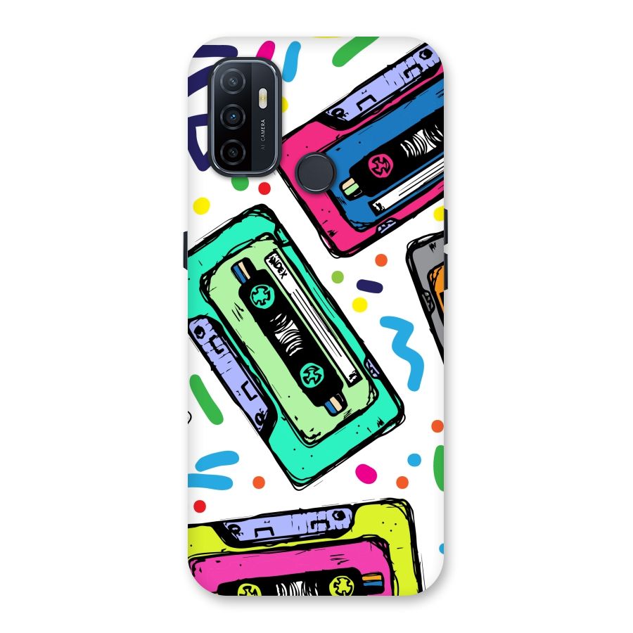 Cassette Pattern Back Case for Oppo A32