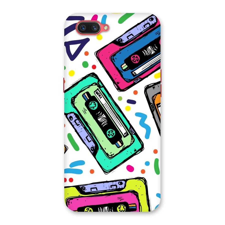 Cassette Pattern Back Case for Oppo A3s