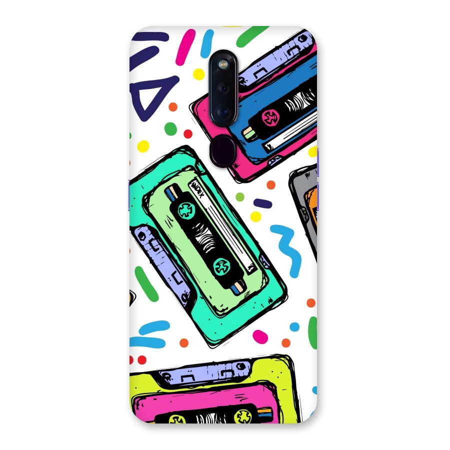 Cassette Pattern Back Case for Oppo F11 Pro