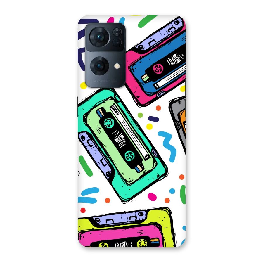 Cassette Pattern Back Case for Oppo Reno7 Pro 5G