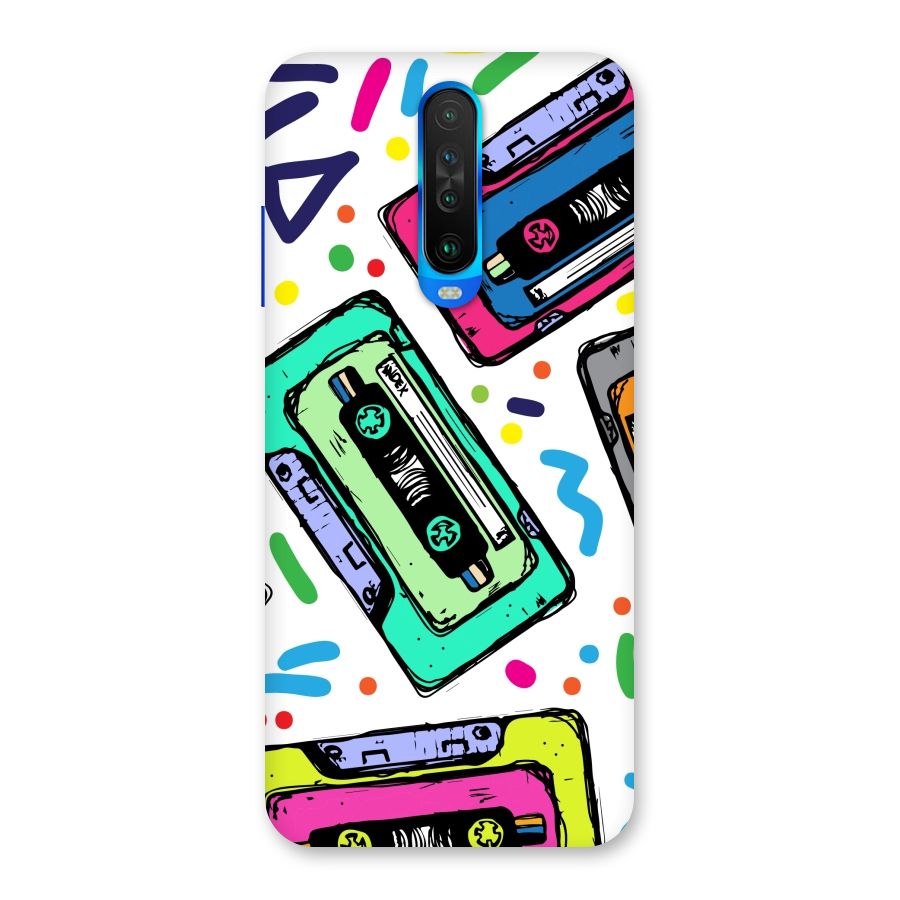 Cassette Pattern Back Case for Poco X2