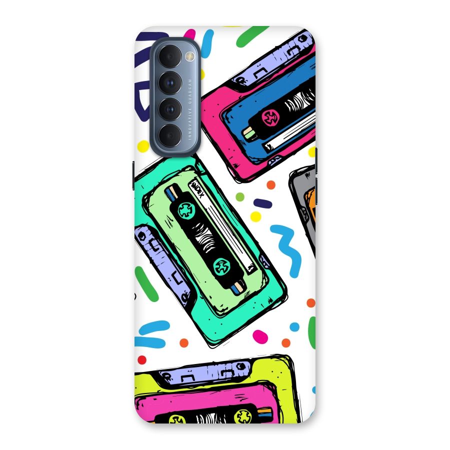 Cassette Pattern Back Case for Reno4 Pro