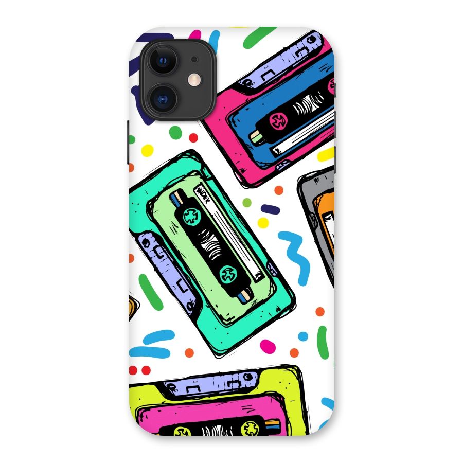 Cassette Pattern Back Case for iPhone 11
