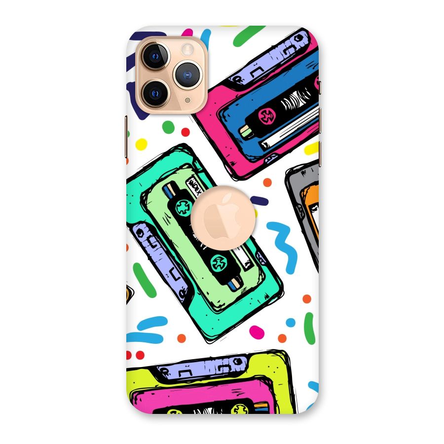 Cassette Pattern Back Case for iPhone 11 Pro Max Logo Cut