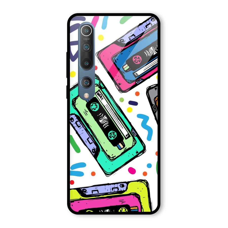 Cassette Pattern Glass Back Case for Mi 10