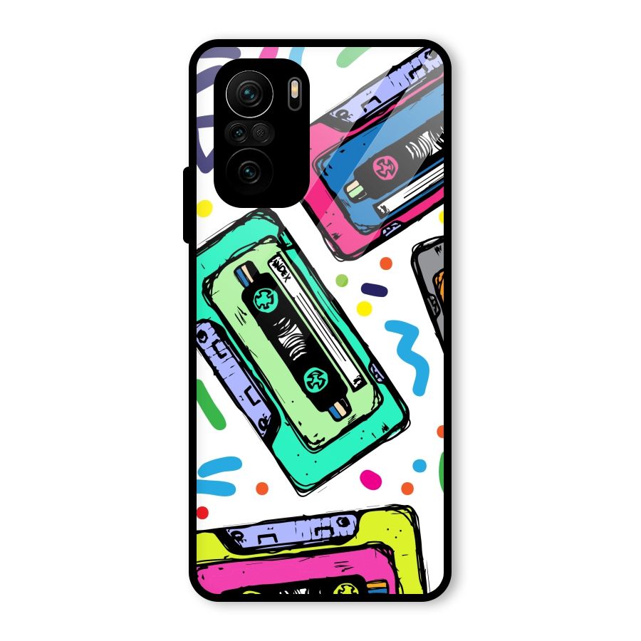 Cassette Pattern Glass Back Case for Mi 11X Pro