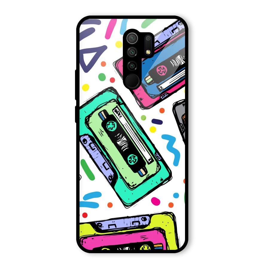 Cassette Pattern Glass Back Case for Poco M2