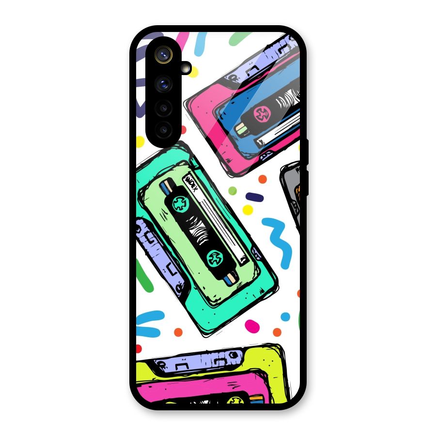 Cassette Pattern Glass Back Case for Realme 6