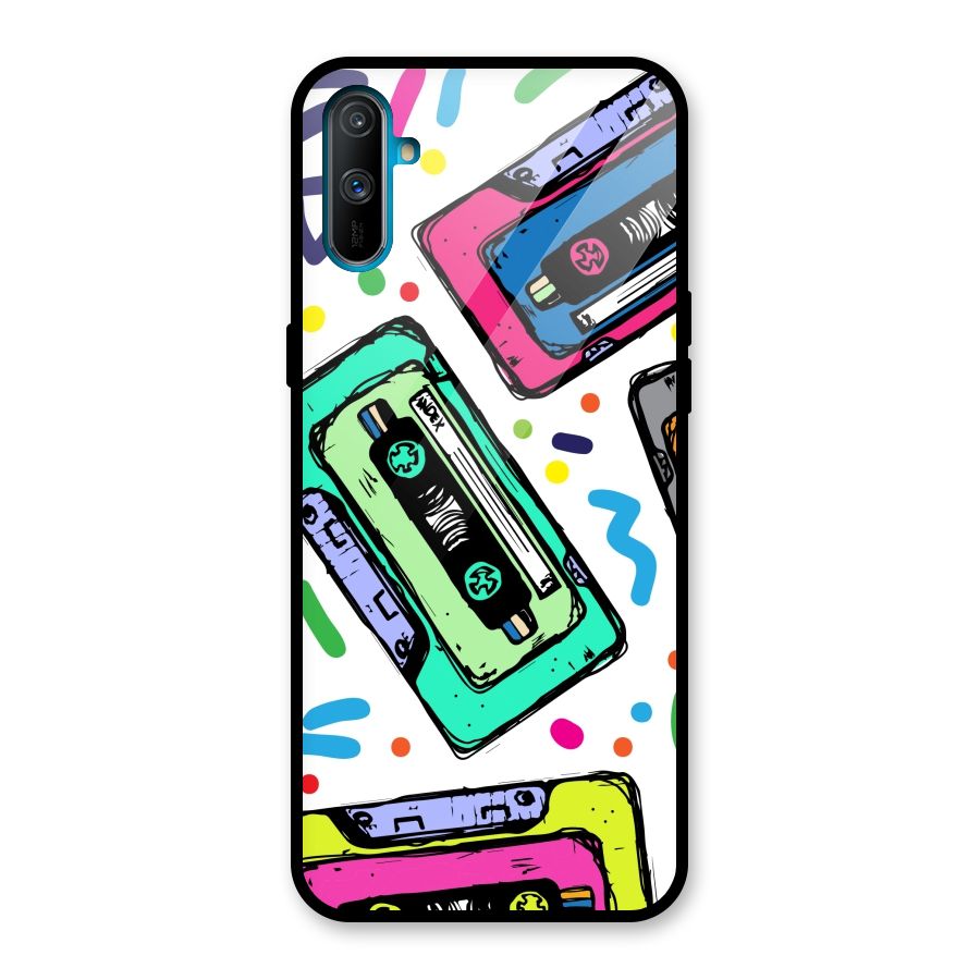Cassette Pattern Glass Back Case for Realme C3