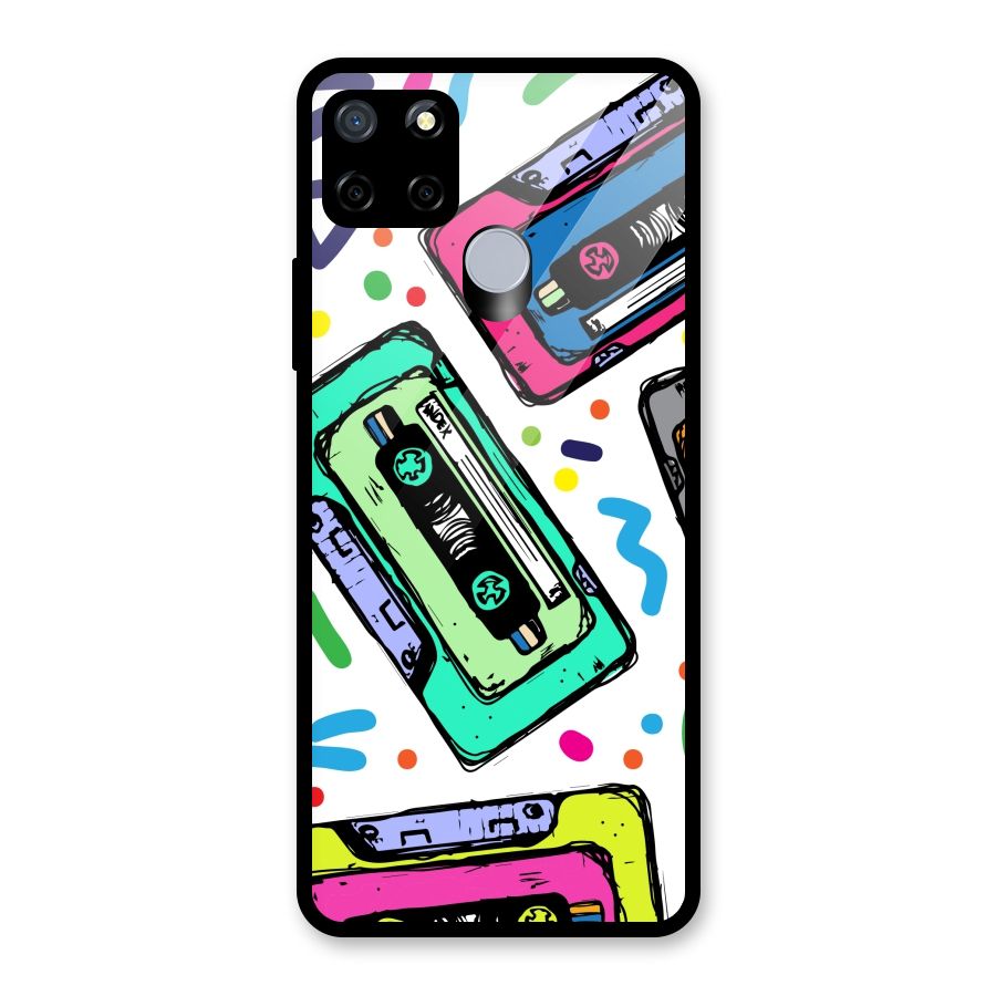 Cassette Pattern Glass Back Case for Realme Narzo 20