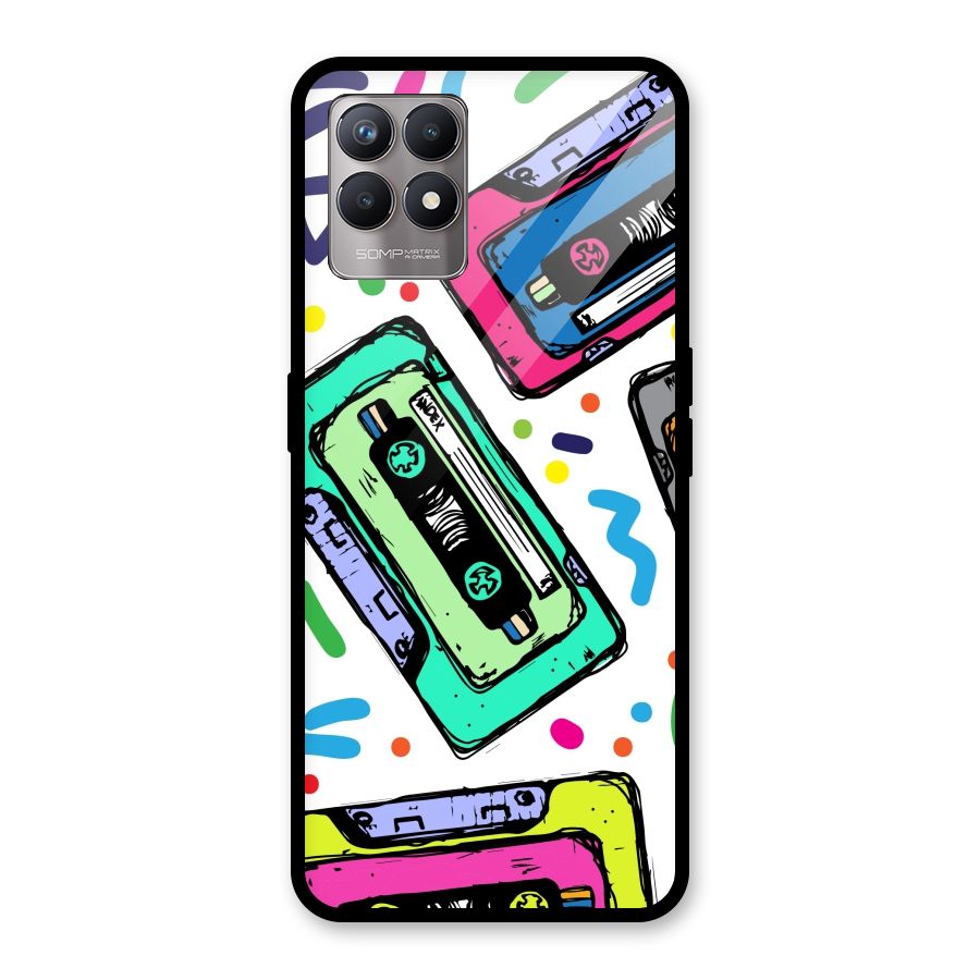 Cassette Pattern Glass Back Case for Realme Narzo 50