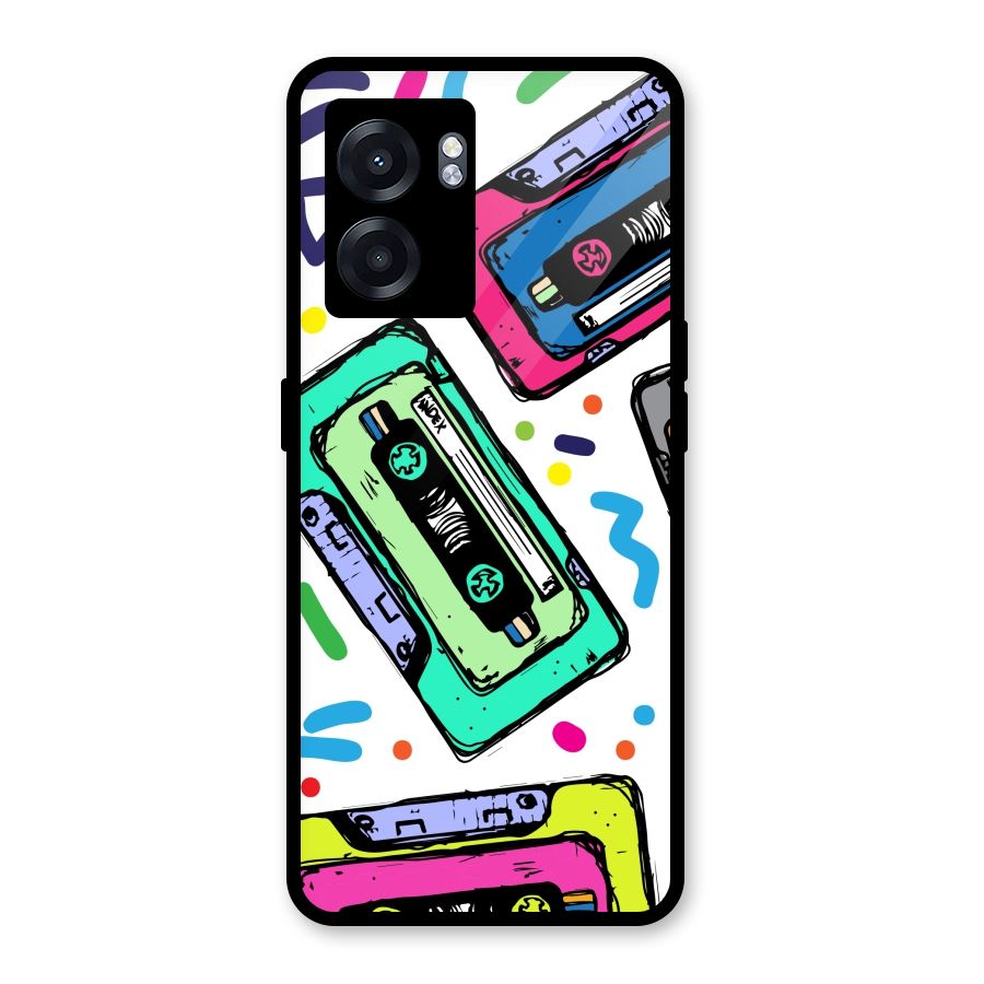 Cassette Pattern Glass Back Case for Realme Narzo 50 5G
