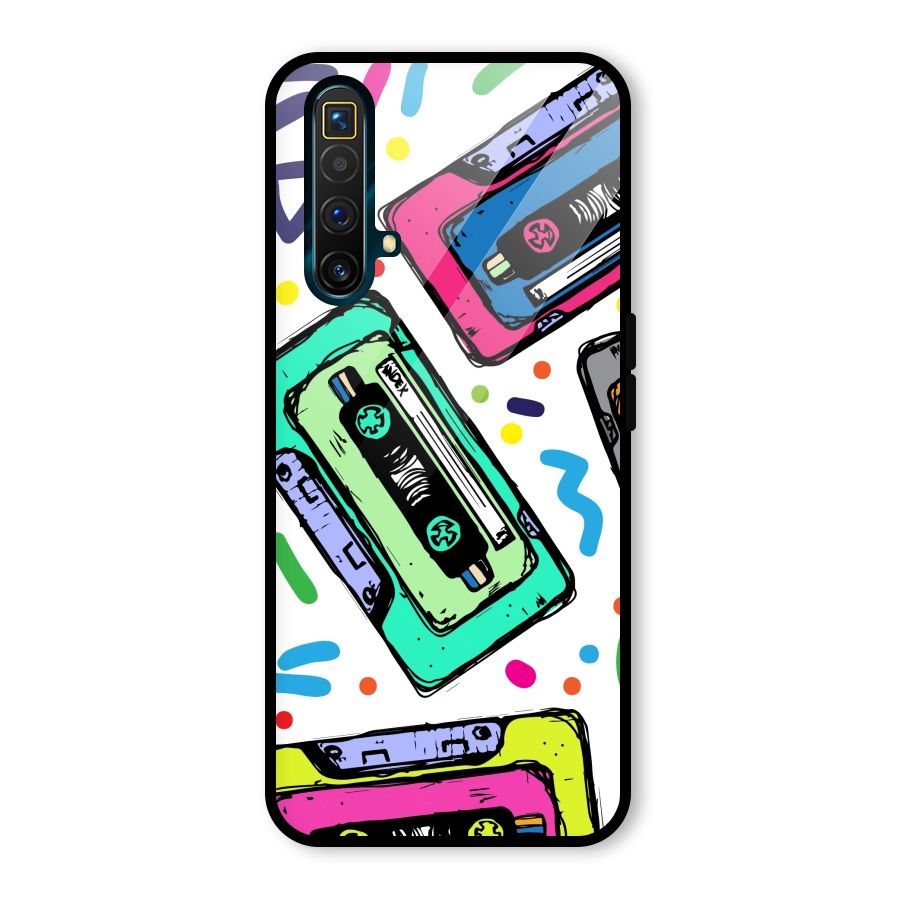 Cassette Pattern Glass Back Case for Realme X3 SuperZoom