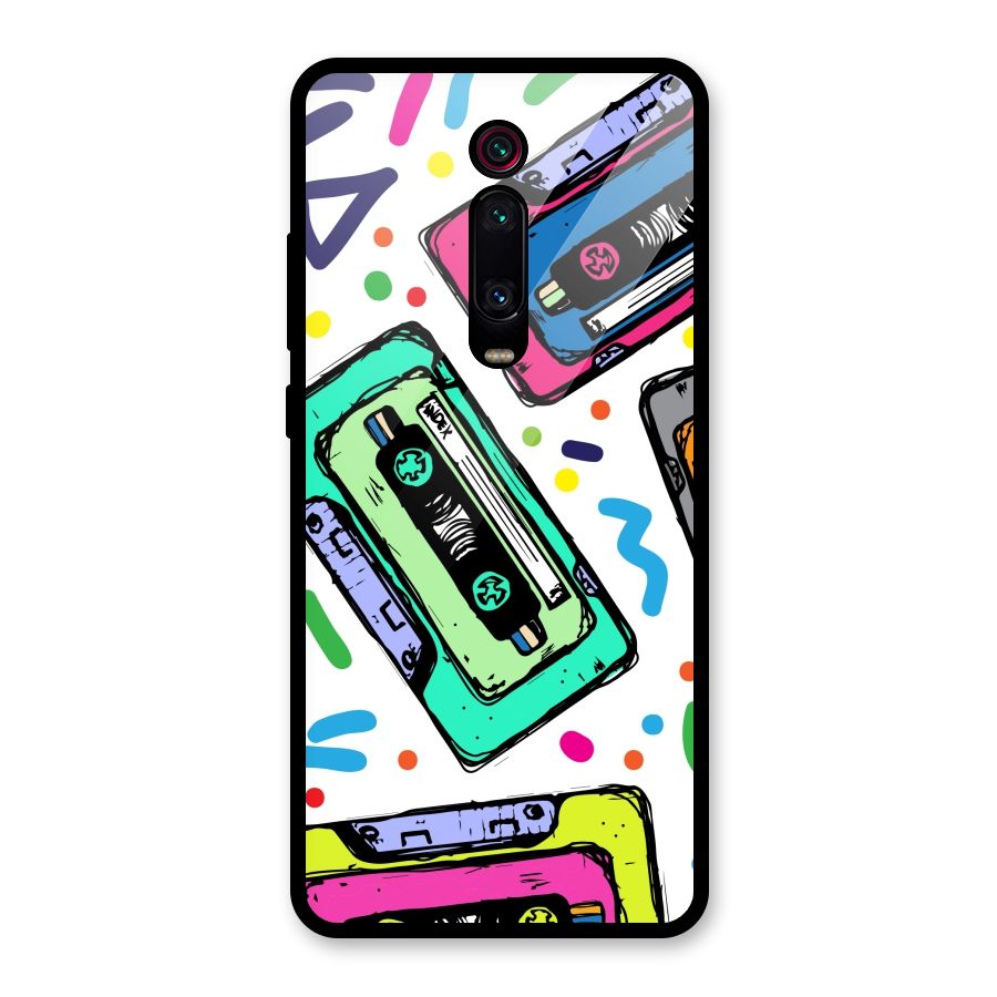 Cassette Pattern Glass Back Case for Redmi K20