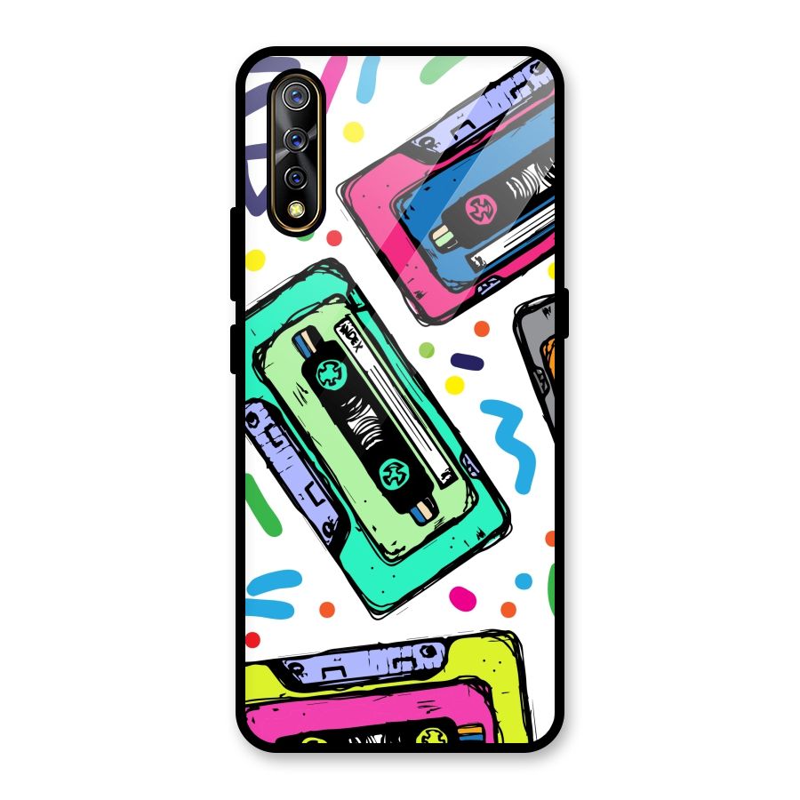 Cassette Pattern Glass Back Case for Vivo S1