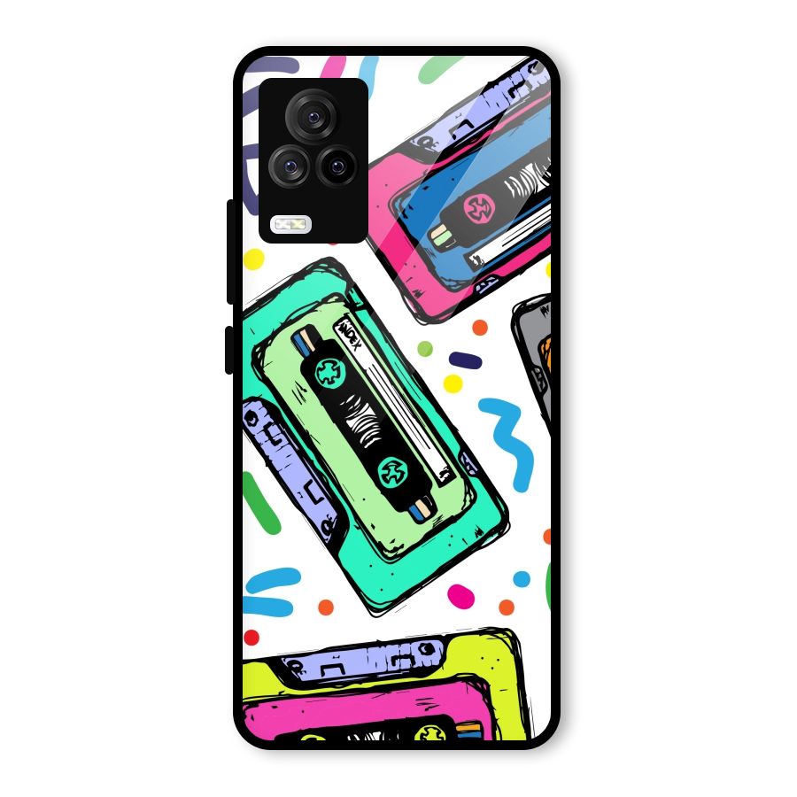 Cassette Pattern Glass Back Case for Vivo iQOO 7 Legend 5G