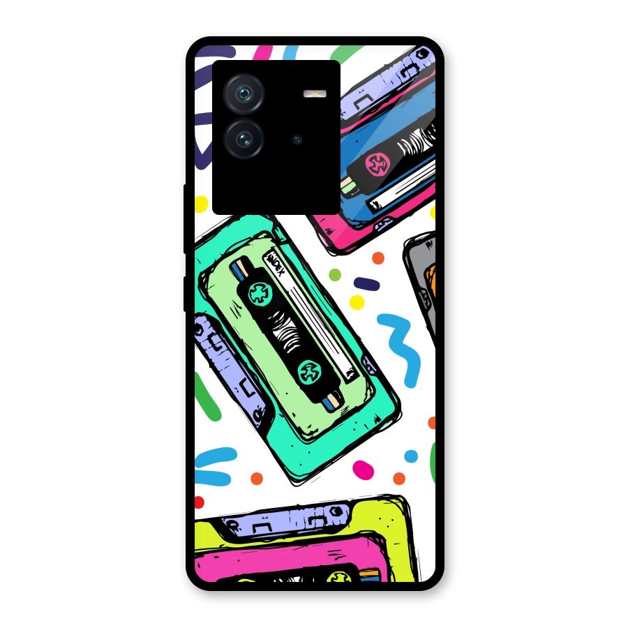 Cassette Pattern Glass Back Case for Vivo iQOO Neo 6 5G