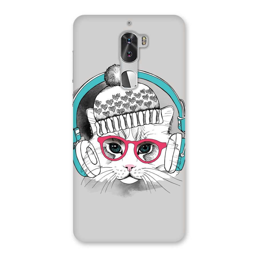 Cat Headphones Back Case for Coolpad Cool 1