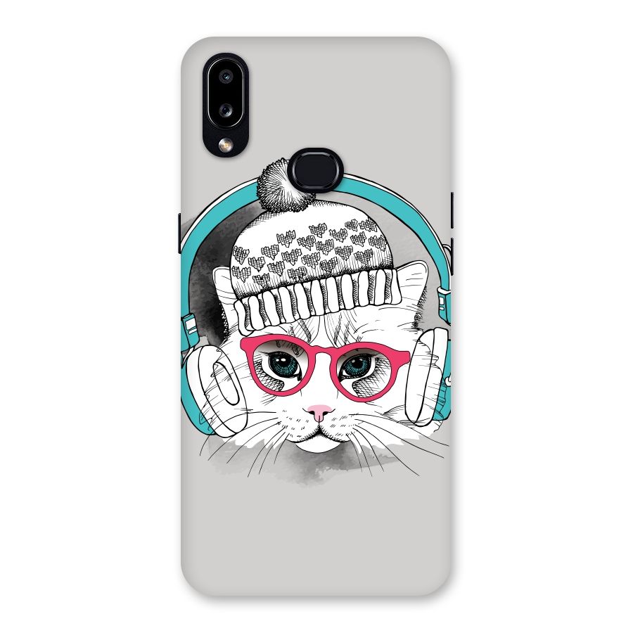 Cat Headphones Back Case for Galaxy A10s