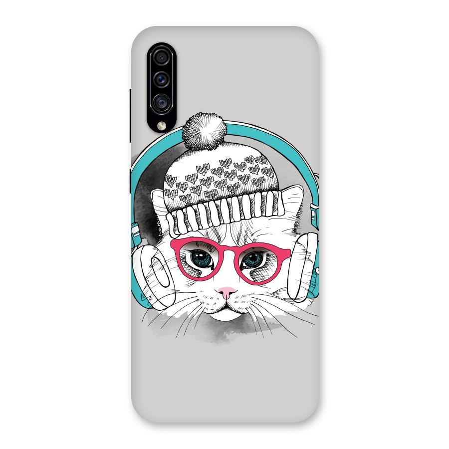Cat Headphones Back Case for Galaxy A30s
