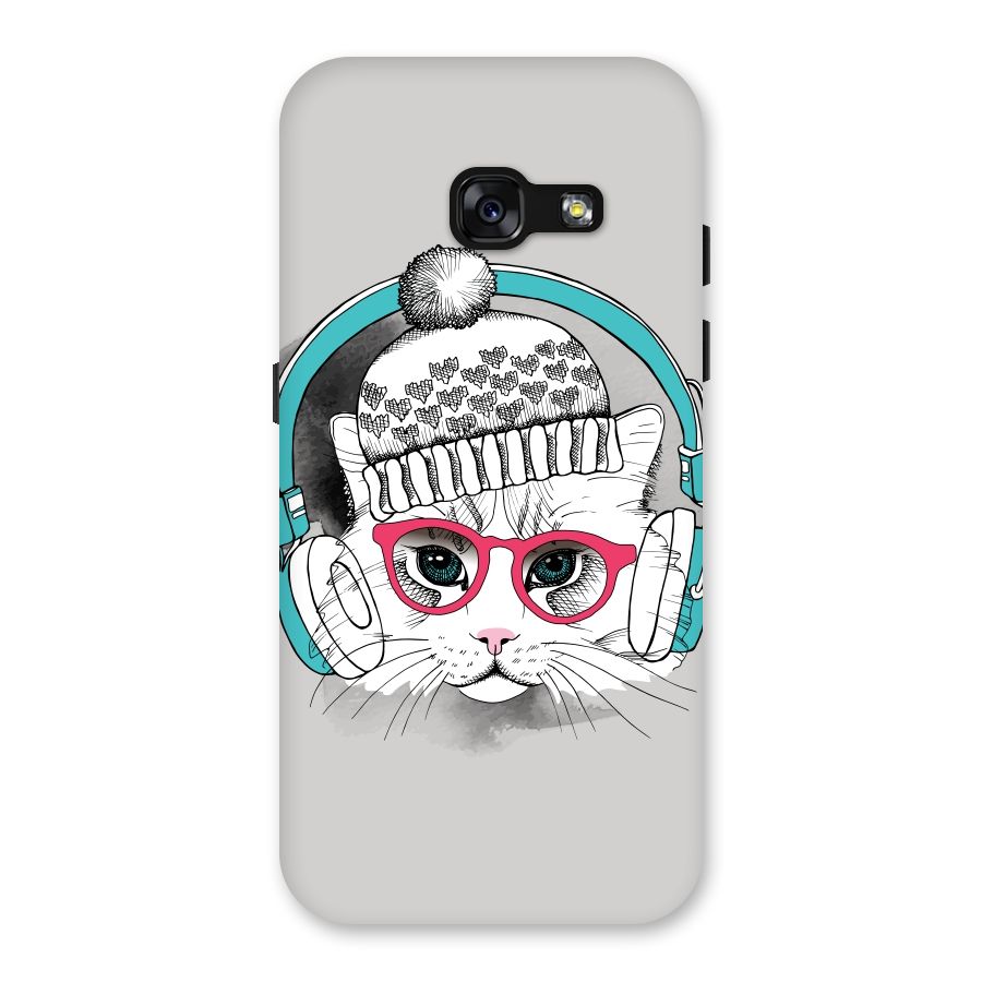 Cat Headphones Back Case for Galaxy A3 (2017)