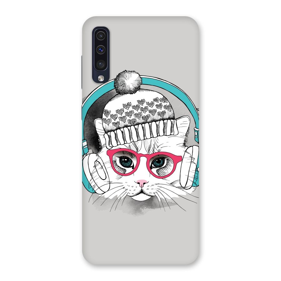 Cat Headphones Back Case for Galaxy A50s