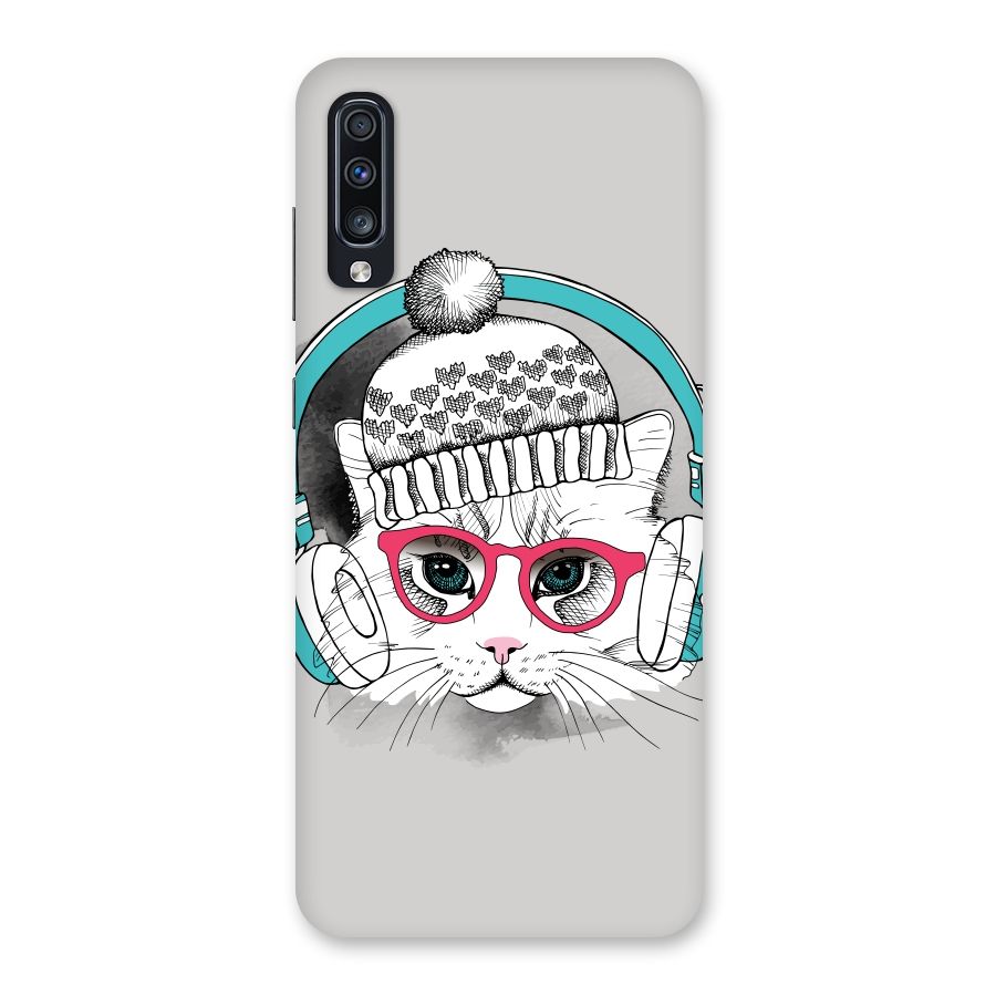 Cat Headphones Back Case for Galaxy A70