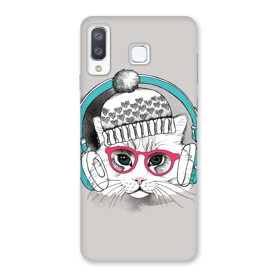 Cat Headphones Back Case for Galaxy A8 Star