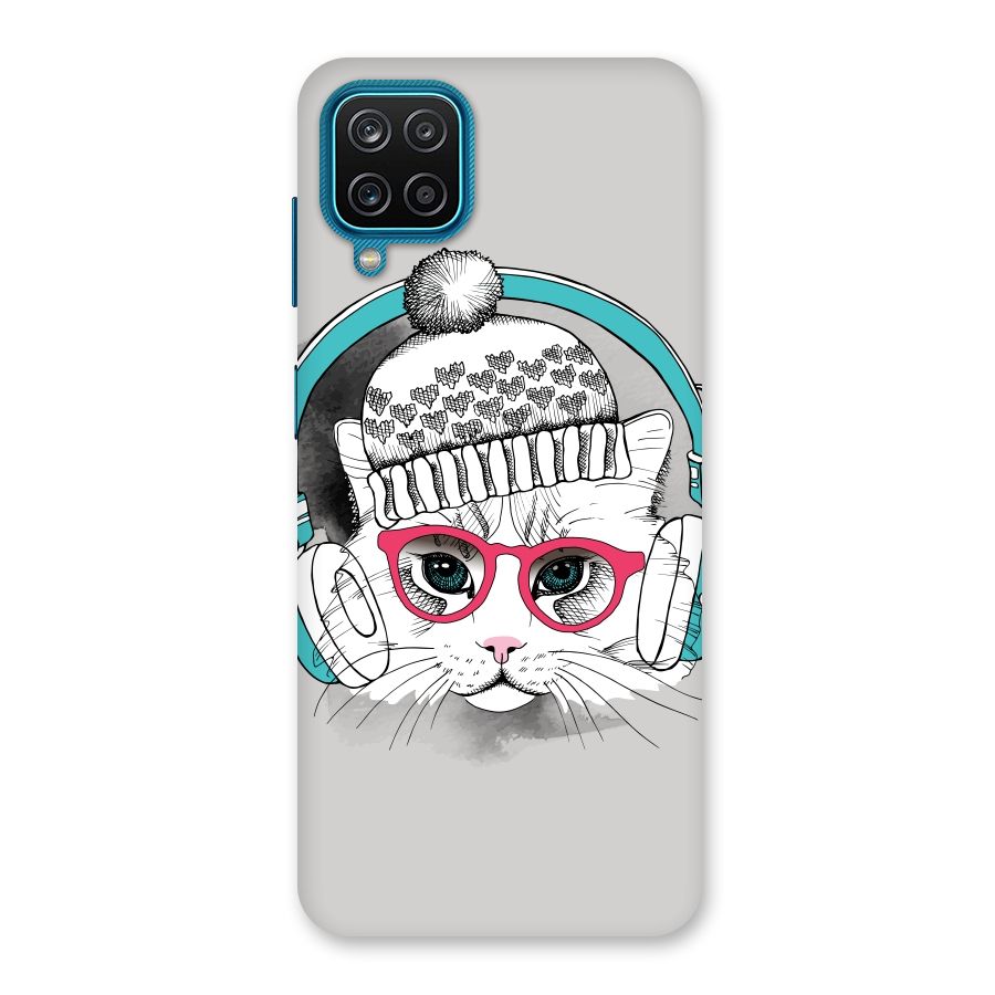 Cat Headphones Back Case for Galaxy F12
