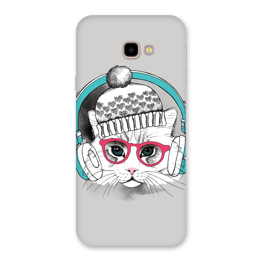 Cat Headphones Back Case for Galaxy J4 Plus