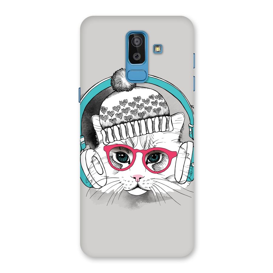 Cat Headphones Back Case for Galaxy J8
