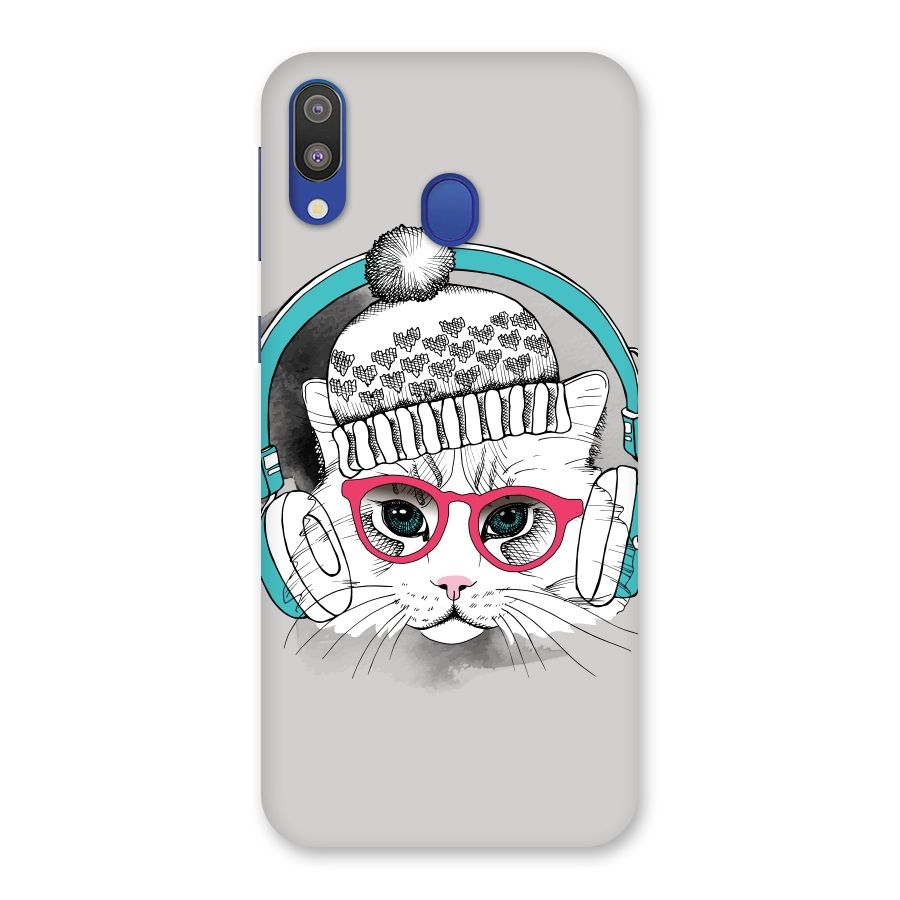 Cat Headphones Back Case for Galaxy M20