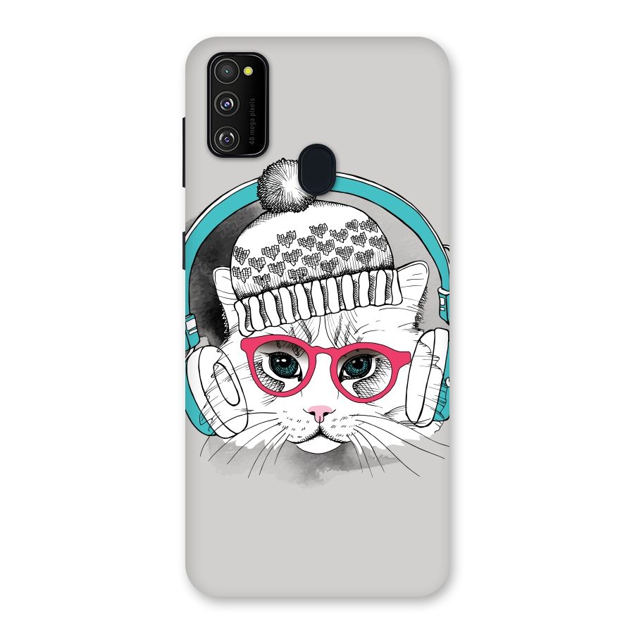 Cat Headphones Back Case for Galaxy M30s
