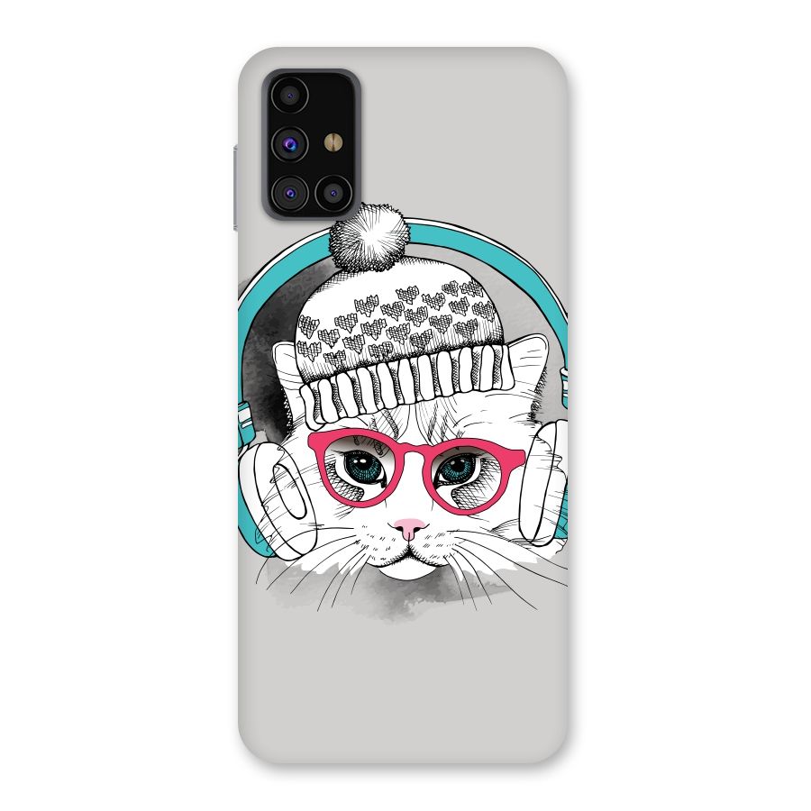 Cat Headphones Back Case for Galaxy M31s