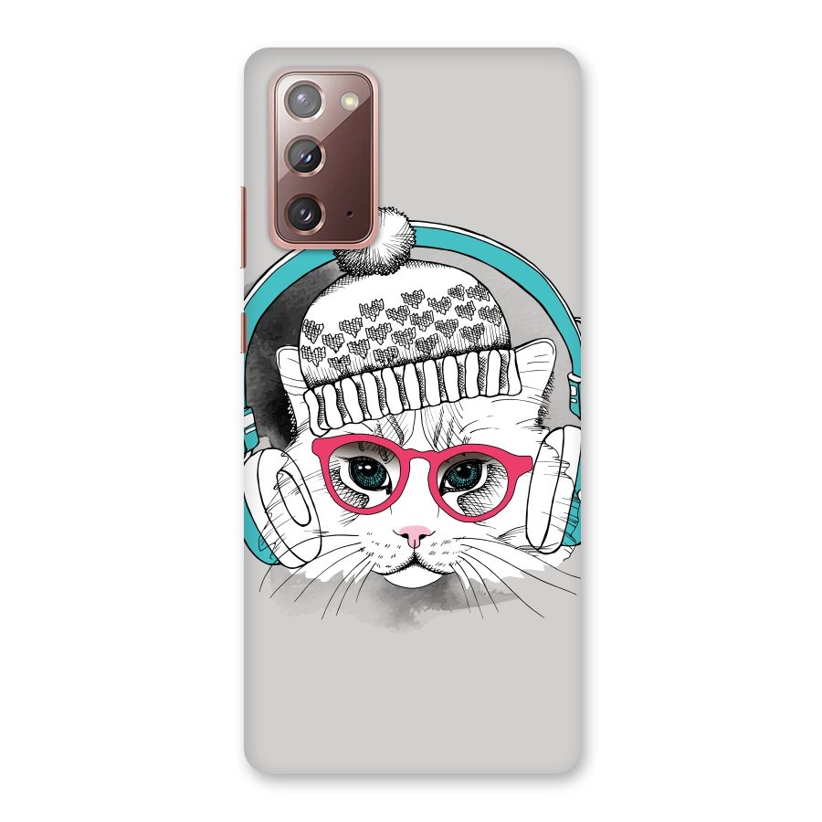 Cat Headphones Back Case for Galaxy Note 20