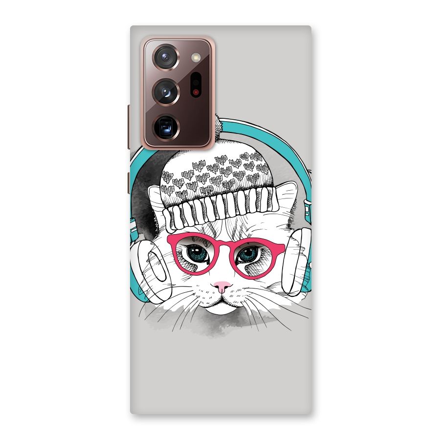 Cat Headphones Back Case for Galaxy Note 20 Ultra